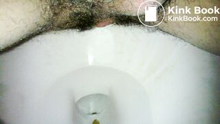 Latino Guy With Hairy Ass Taking a Shit