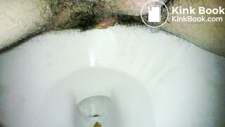Latino Guy With Hairy Ass Taking a Shit