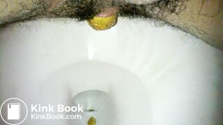 Latino Guy With Hairy Ass Taking a Shit