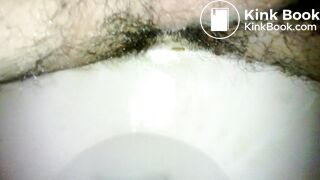 Latino Guy With Hairy Ass Taking a Shit
