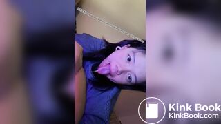 Girl's sexy long tongue 13