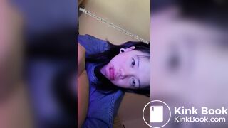 Girl's sexy long tongue 13