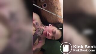 Girl's sexy long tongue 14