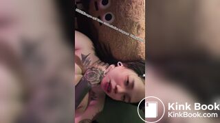 Girl's sexy long tongue 14