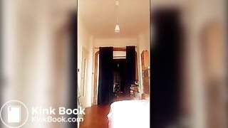 naked and crossdressing in bedroom