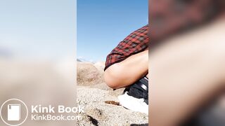 Shitting at the beach
