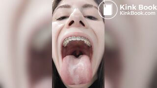 Girl's sexy long tongue 19
