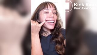 Girl's sexy long tongue 21