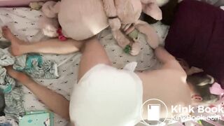 Mindlessly Diapered change her poopy nappy