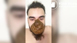 HUGE shit on FACE and NOSE martin masa scatpig EXPOSED