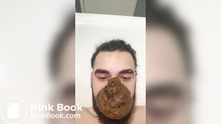 HUGE shit on FACE and NOSE martin masa scatpig EXPOSED
