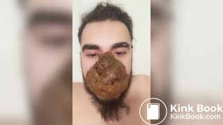 HUGE shit on FACE and NOSE martin masa scatpig EXPOSED