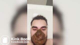 HUGE shit on FACE and NOSE martin masa scatpig EXPOSED