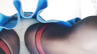 BlueGirl70 Under Skirt Tease