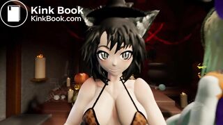 Halloween Special 3 Anime Girls Diarrhea Together