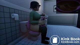 Large Boob Woman Double Diarrhea 4 Angles