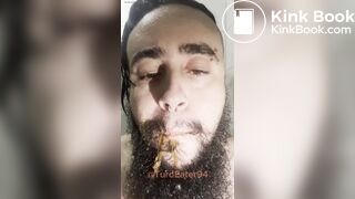 Liquid shit in mouth