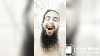 Liquid shit in mouth