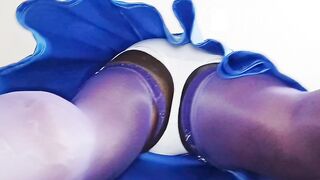 BlueGirl70 Under Blue Skirt Reveal