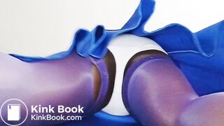 BlueGirl70 Under Blue Skirt Reveal