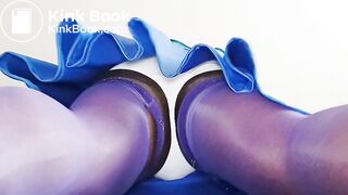 BlueGirl70 Under Blue Skirt Reveal