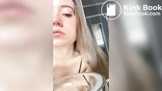 Girl's sexy long tongue 22