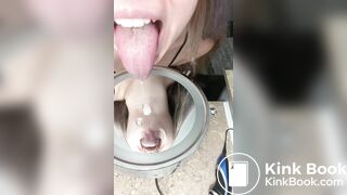 Girl's sexy long tongue 22
