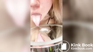 Girl's sexy long tongue 22