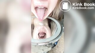 Girl's sexy long tongue 22