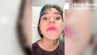 Girl's sexy long tongue 23