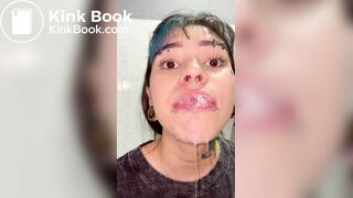 Girl's sexy long tongue 23
