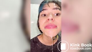 Girl's sexy long tongue 23