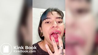 Girl's sexy long tongue 23