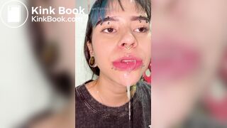Girl's sexy long tongue 23