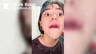 Girl's sexy long tongue 23