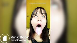 Girl's sexy long tongue 24