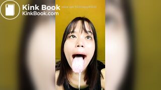 Girl's sexy long tongue 24