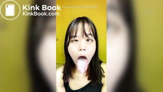 Girl's sexy long tongue 24