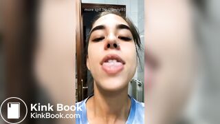 Girl's sexy long tongue 25