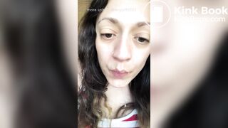 Girl's sexy long tongue 26