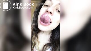 Girl's sexy long tongue 26