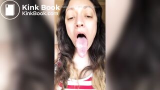 Girl's sexy long tongue 26
