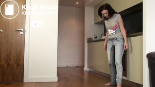 WHP - Faye wetting jeans in the kitchen