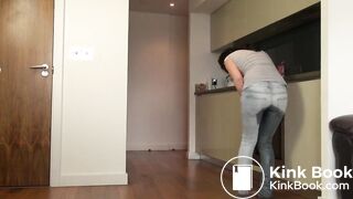 WHP - Faye wetting jeans in the kitchen