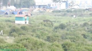 2 Desi aunties outdoor shitting in nature