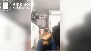 latina shits her jeans in kitchen