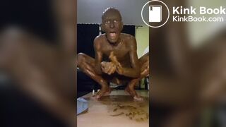 Scatfaggot Rouven aus Dortmund schmiert sich voll