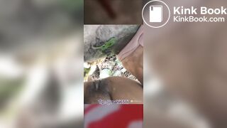 Indian bhabhi doing potty outdoor