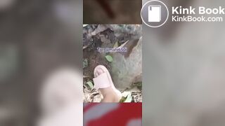 Indian bhabhi doing potty outdoor