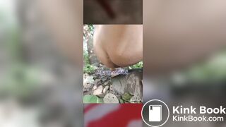 Indian bhabhi doing potty outdoor
